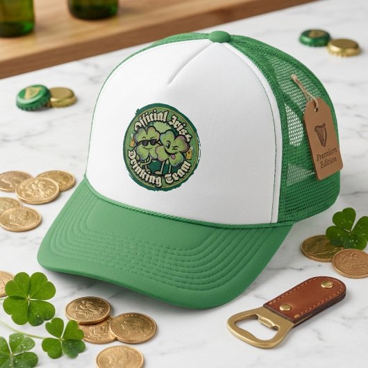 Official Irish Drinking Team St Patricks Day Hat Trucker Pet