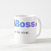 Official LikeABoss.fun Minimalist Logo Mug (Devant droit)