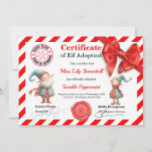 Official North Pole Elf Adoption Certificate  Kaart (Voorkant)