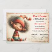 Official North Pole Elf Adoption Certificate  Kaart (Voorkant)
