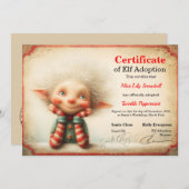 Official North Pole Elf Adoption Certificate  Kaart (Voorkant / Achterkant)