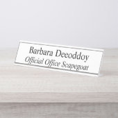 Official Office Scapegoat White Bureau Naambordje (Voorkant)