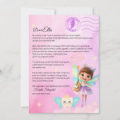 Official Tooth Fairy Magical Letter Printable  Kaart (Voorkant)