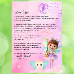 Official Tooth Fairy Magical Letter Printable  Kaart