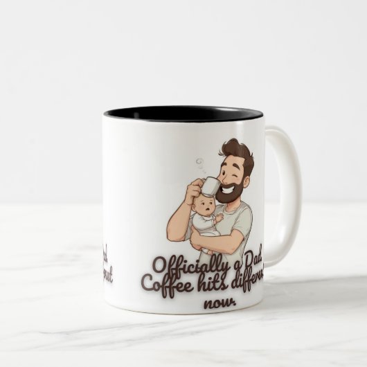 Officially a Dad Coffee Mug – Funny New Dad Gift  (Devant droit)