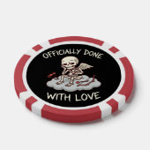 Officially Done With Love Skeleton Cupid Design Poker Chips (Enkel)