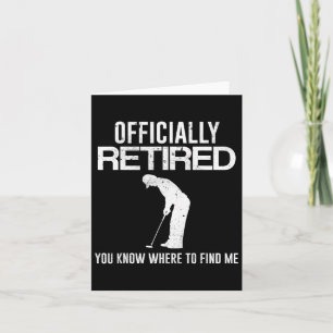 Officially Retired Gift Golf Dad Golfing Retiremen Kaart