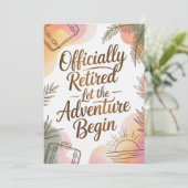 Officially Retired – Let the Adventure Begin Kaart (Staand voorkant)