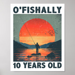 Officieel 10 jaar oud 2015 Vissen Visser 10e Poster