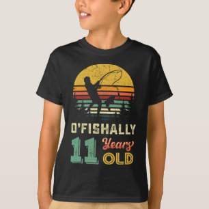 Officiëel 11 jaar oud vissen 11e verjaardagsfeestj t-shirt