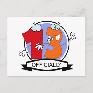 Officieel 13 Verjaardag Logo Briefkaart
