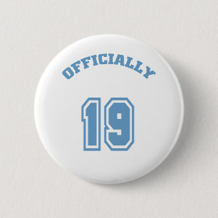 Officieel 19 ronde button 5,7 cm