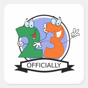 Officieel 23 Verjaardag Logo Vierkante Sticker