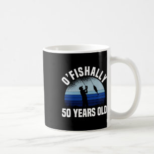 Officieel 50 jaar oude visser 50ste verjaardag Vis Koffiemok
