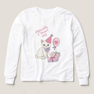 Officieel 5 Jaar Oude Cute Kat Meisjes Verjaardag