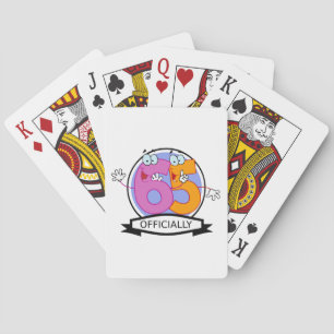 Officieel 65 zondagse banner speelkaarten