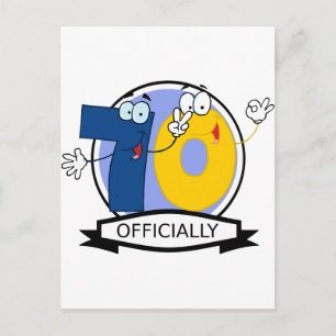 Officieel 70 zondagse banner briefkaart