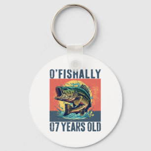 Officieel 7 Jaar Oud Vissen Visser 7e Verjaardag Sleutelhanger