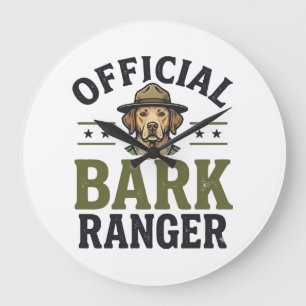 Officieel Bark Ranger-hond Vintage Grafisch_1 Grote Klok