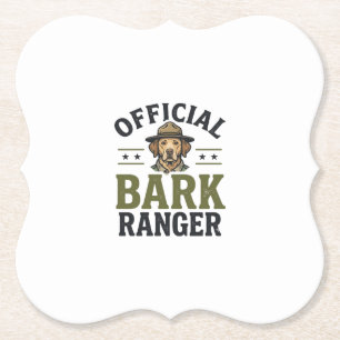 Officieel Bark Ranger-hond Vintage Grafisch_1 Kartonnen Onderzetters