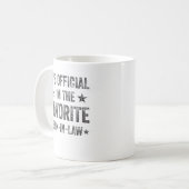 Officieel ben ik de favoriete schoonzoon grappig koffiemok (Voorkant links)