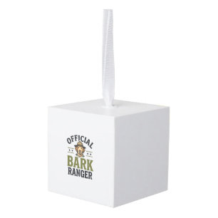 Officieel Blaas Ranger Hond Vintage Grafisch_1 Kubus Ornament