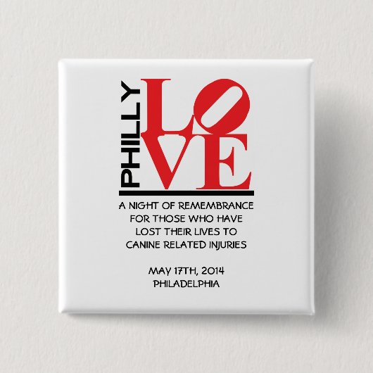 Officieel blad van 2014 vierkante button 5,1 cm (Voorkant)