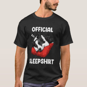 Officieel Border Collie Slaapshirt Schattige Hond T-shirt