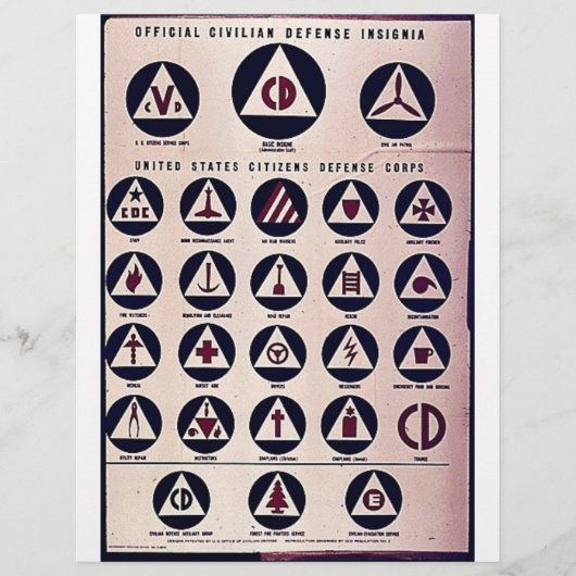 Officieel burgerdefensie-instituut flyer (Voorkant)