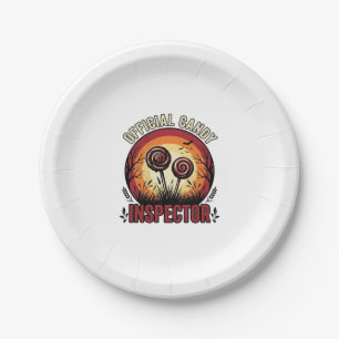Officieel Candy Inspecteur Vintage Halloween T-shi Papieren Bordje