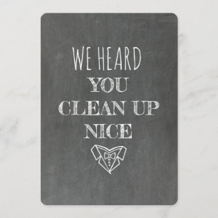 OFFICIEEL Chalkboard Funny-voorstel Kaart