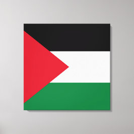 officieel de staatsvlag van Palestina Canvas Afdruk