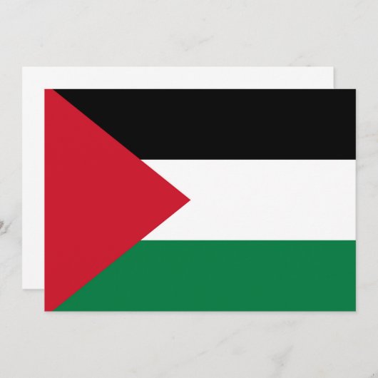 officieel de staatsvlag van Palestina Kaart (Voorkant / Achterkant)