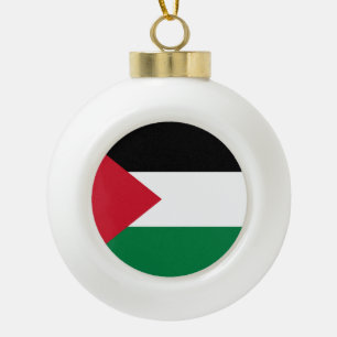 officieel de staatsvlag van Palestina Keramische Bal Ornament