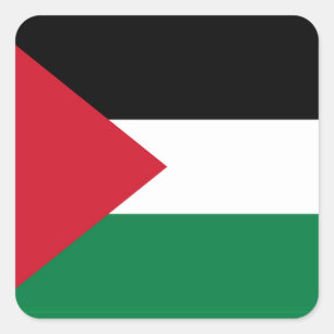 officieel de staatsvlag van Palestina Vierkante Sticker