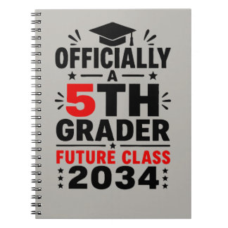 Officieel een 5e-klasser toekomstige klas van 2034 notitieboek