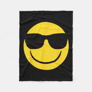 Officieel Emoji Retro Zonnebril Gele Glimlach Gezi Fleece Deken