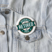 Officieel gepensioneerd 2025 ronde button 7,6 cm (In situ)