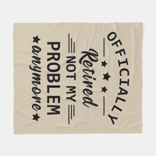 officieel gepensioneerd zodat ik mijn probleem nie fleece deken (Voorkant (Horizontaal))