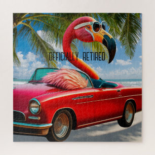 Officieel gepensioneerde Flamingo & Cabriolet op h Legpuzzel