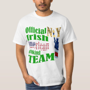 Officieel Iers Amerikaans drink team in New York T-shirt