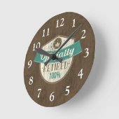 Officieel in ruste, 100 %  pensionering ronde klok (Hoek)