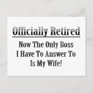 Officieel in ruste briefkaart