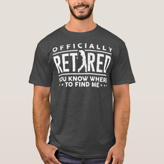 Officieel in ruste Gift Golf Dad Golfing Golfer T-shirt (Voorkant)