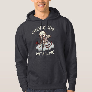 Officieel klaar met liefdes skelet Cupido ontwerp Hoodie