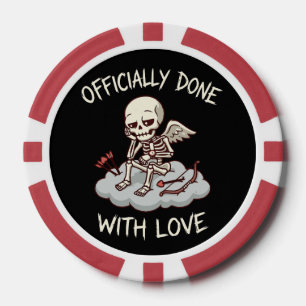 Officieel klaar met liefdes skelet Cupido ontwerp Poker Chips