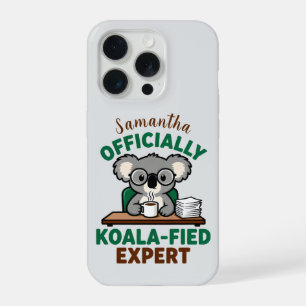 Officieel Koala-geschoolde Expert Grappige Koffie iPhone 15 Pro Hoesje