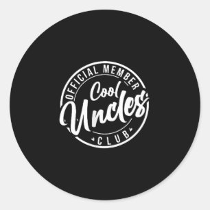 Officieel lid Cool Uncles Club Fathers D Ronde Sticker