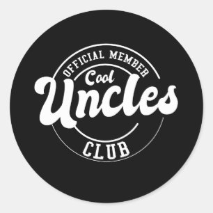 Officieel lid Cool Uncles Club Fathers Day Ronde Sticker