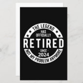 officieel met pensioen 2024 (Voorkant / Achterkant)